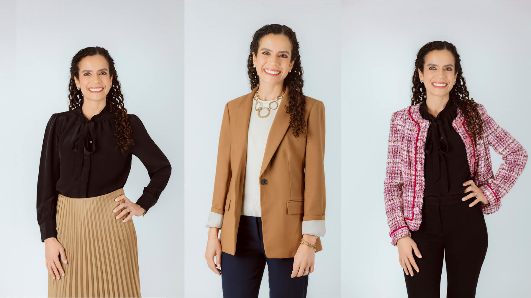 Collage of women Headshots wardrobe  for a woman, at Photography Studio in Lexington, Massachusetts