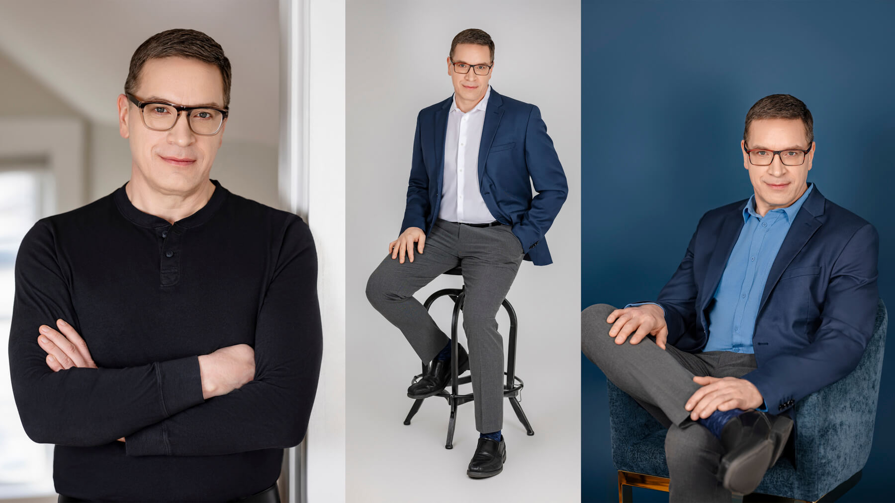 Collage of men Headshots wardrobe  for man, at Photography Studio in Lexington, Massachusetts