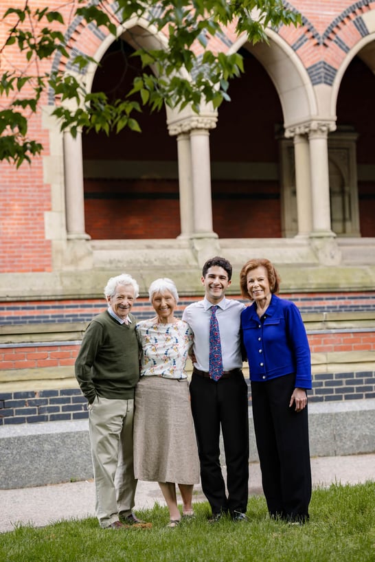 Grandson's Graduation with grandparents, at Harvard, Massachusetts