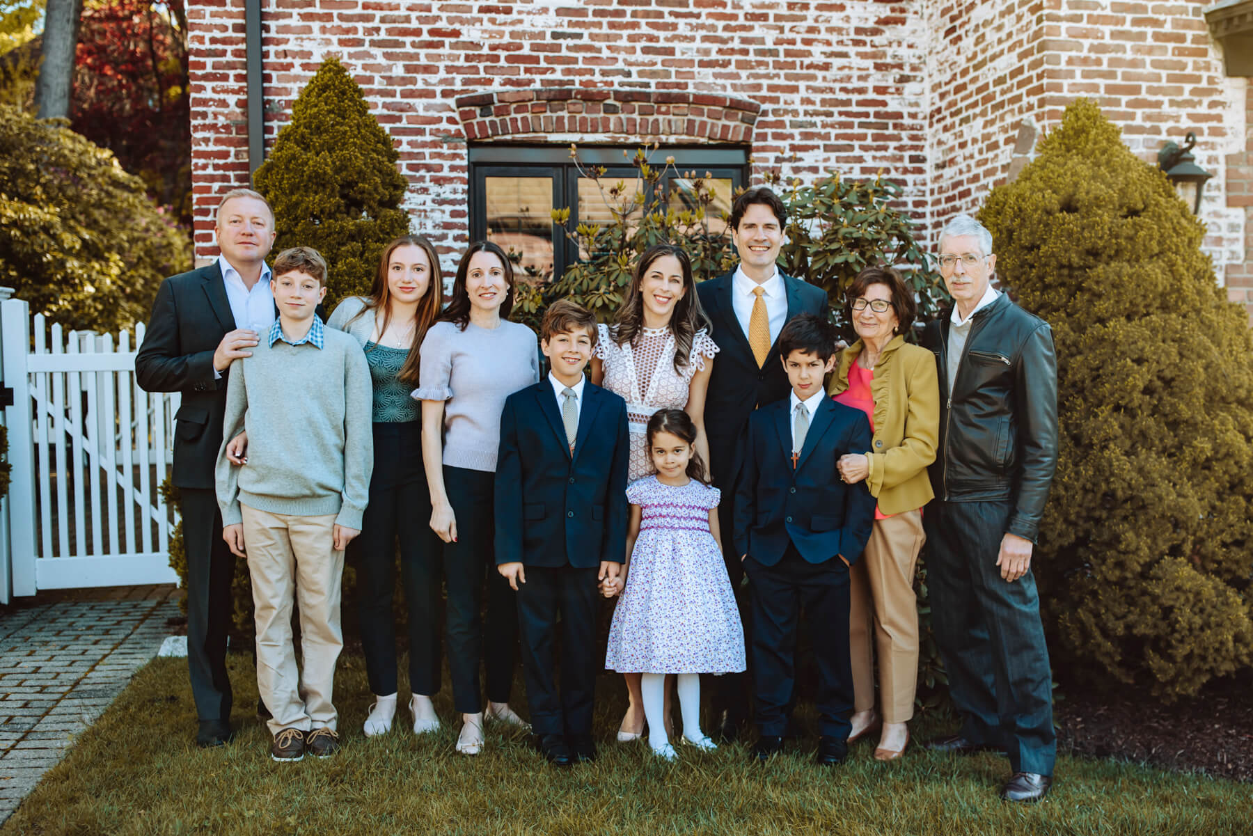 Extended Family Photo in a first communion, at Boston, Massachusetts