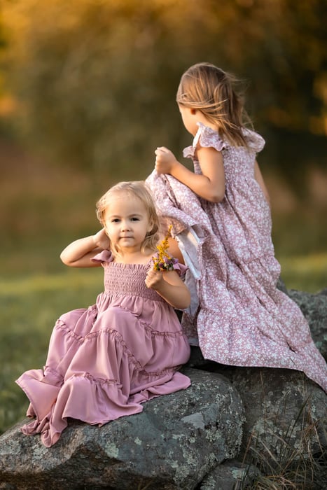 Fall Sisters Portrait in Lexington MA