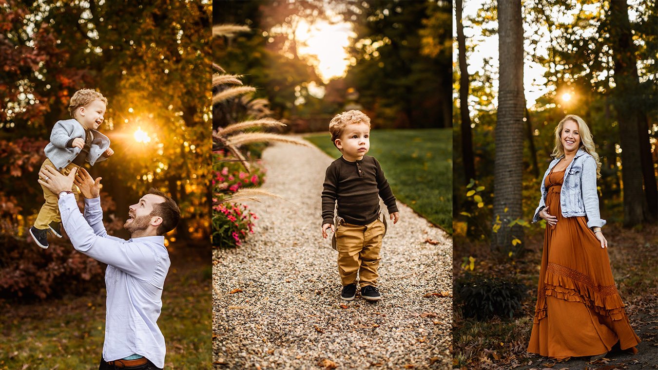 Fall boston family photo collage