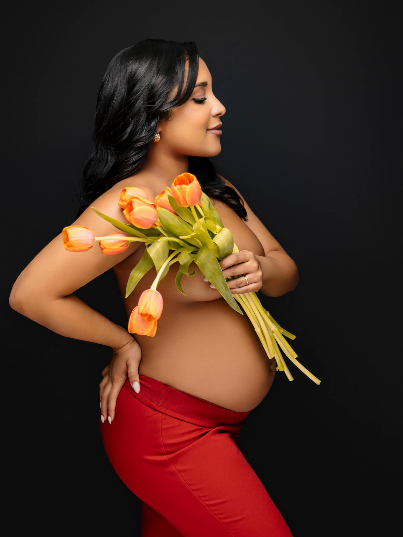 Studio Maternity portrait in Boston-3