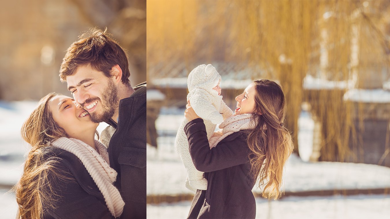 Winter Collage Boston Family Photographer