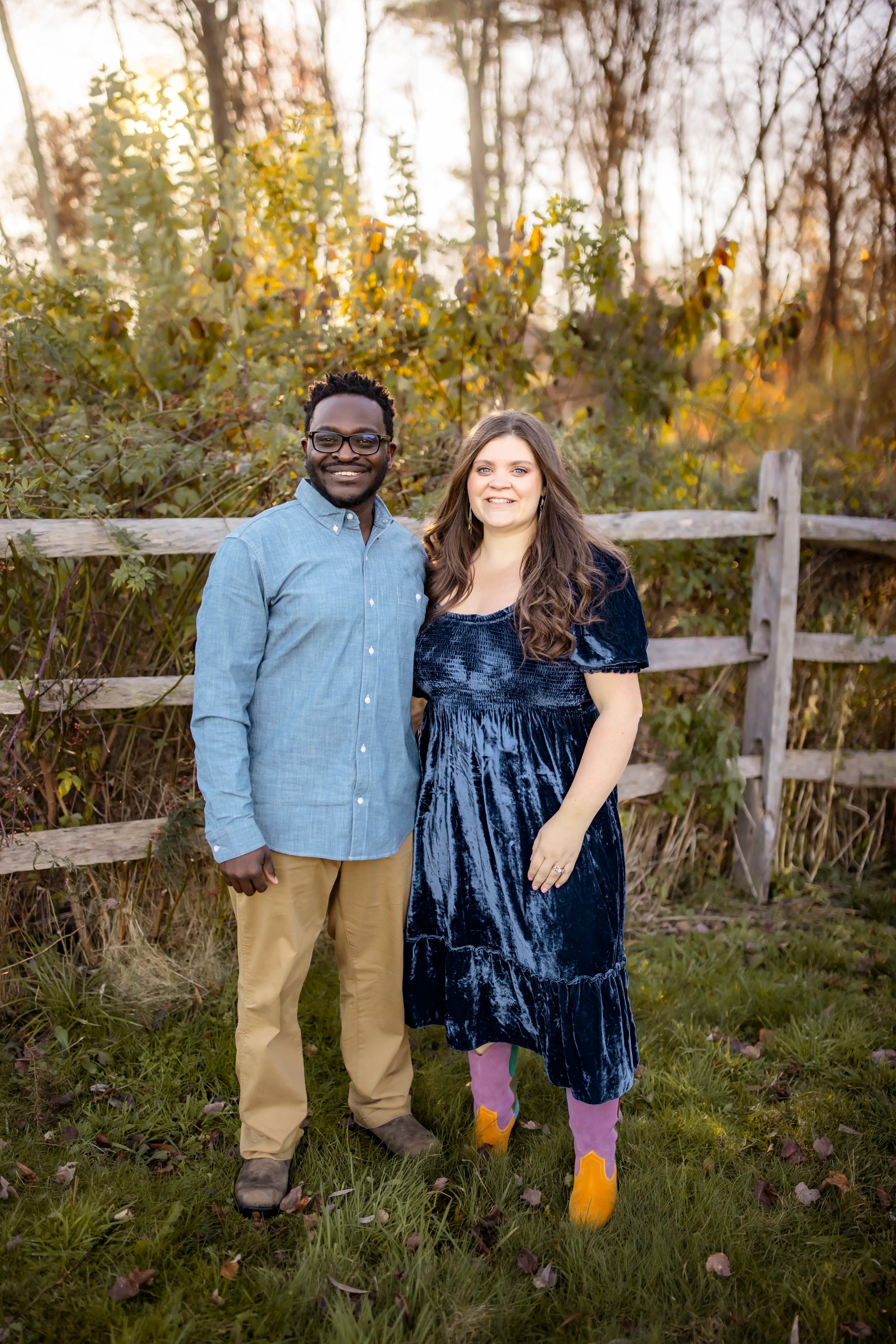 fall_couple portrait - tree farm photography