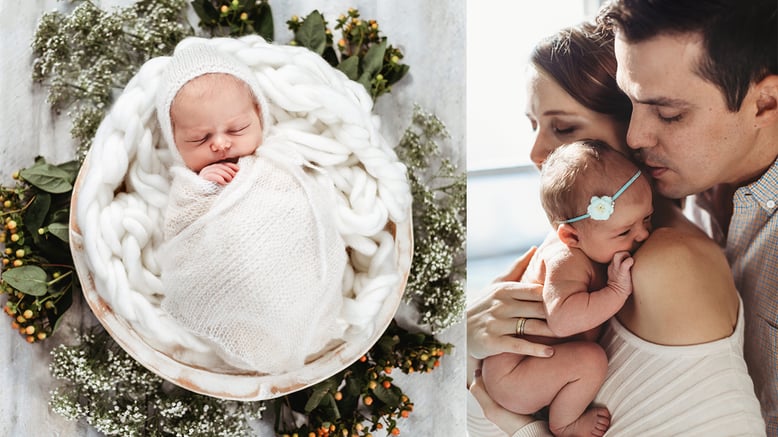 newborn collage