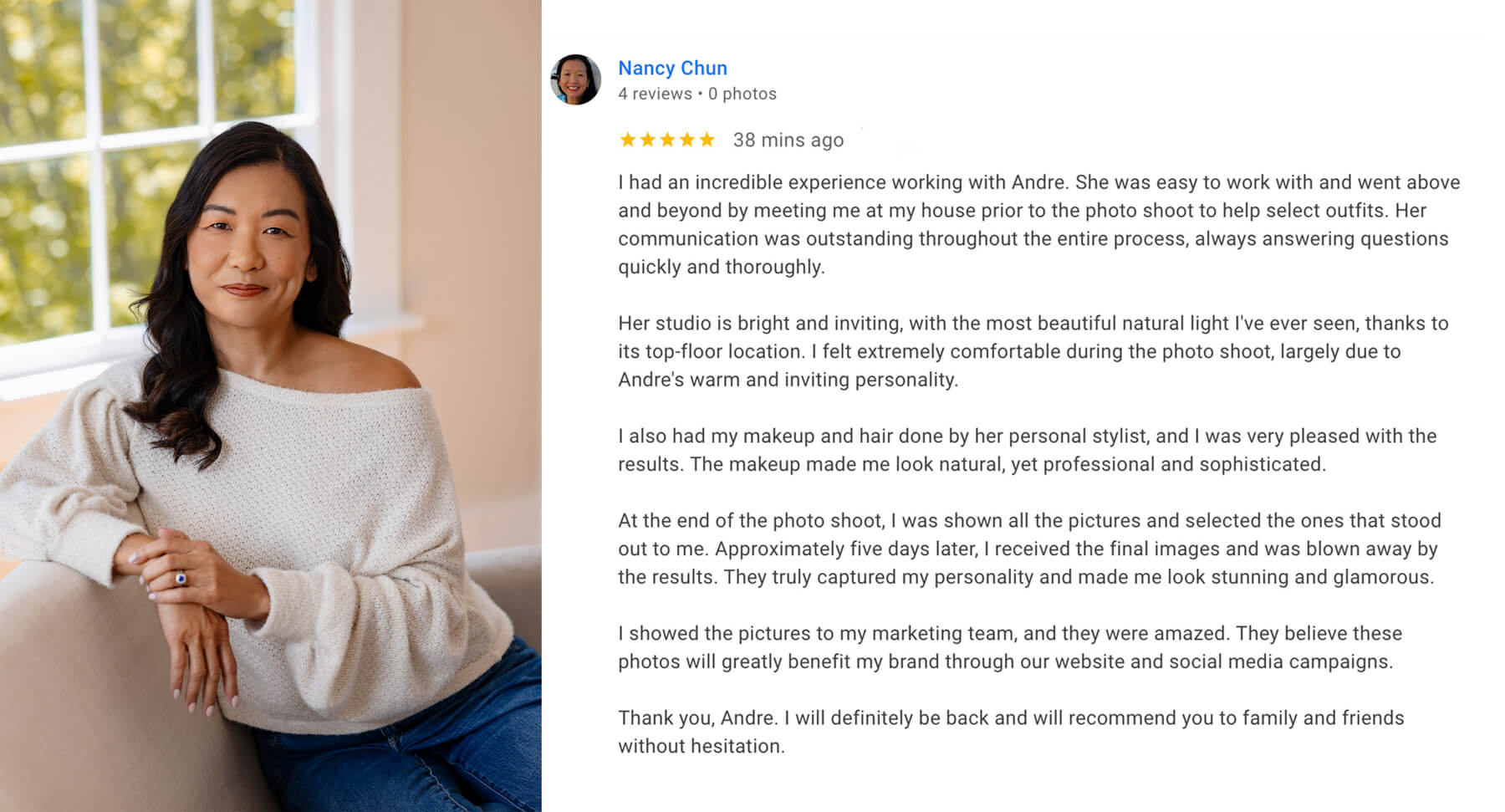 review woman personal branding studio lexington