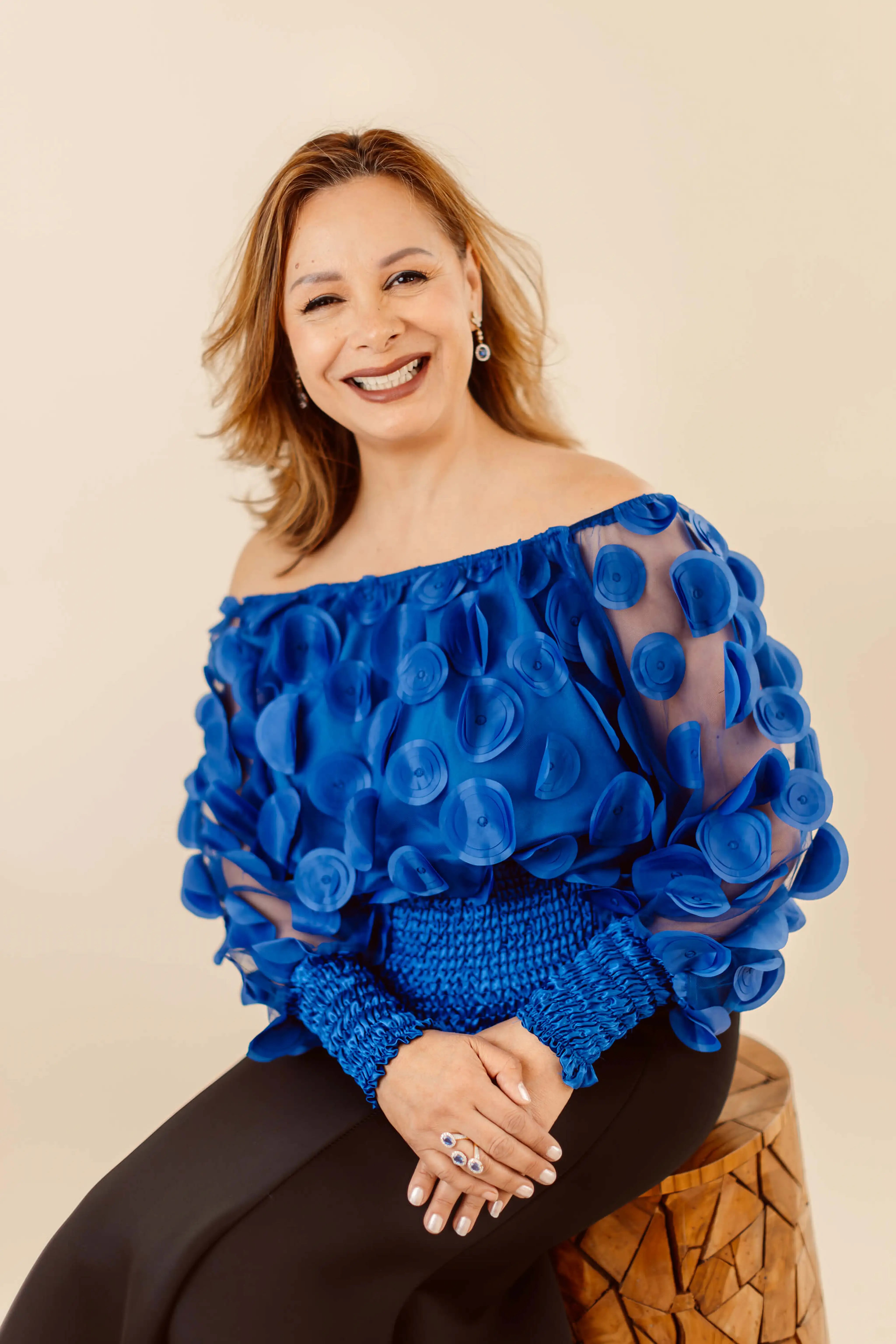 studio_Woman Blue Clothes Portrait - 40 over 40 Photography in Massachusetts