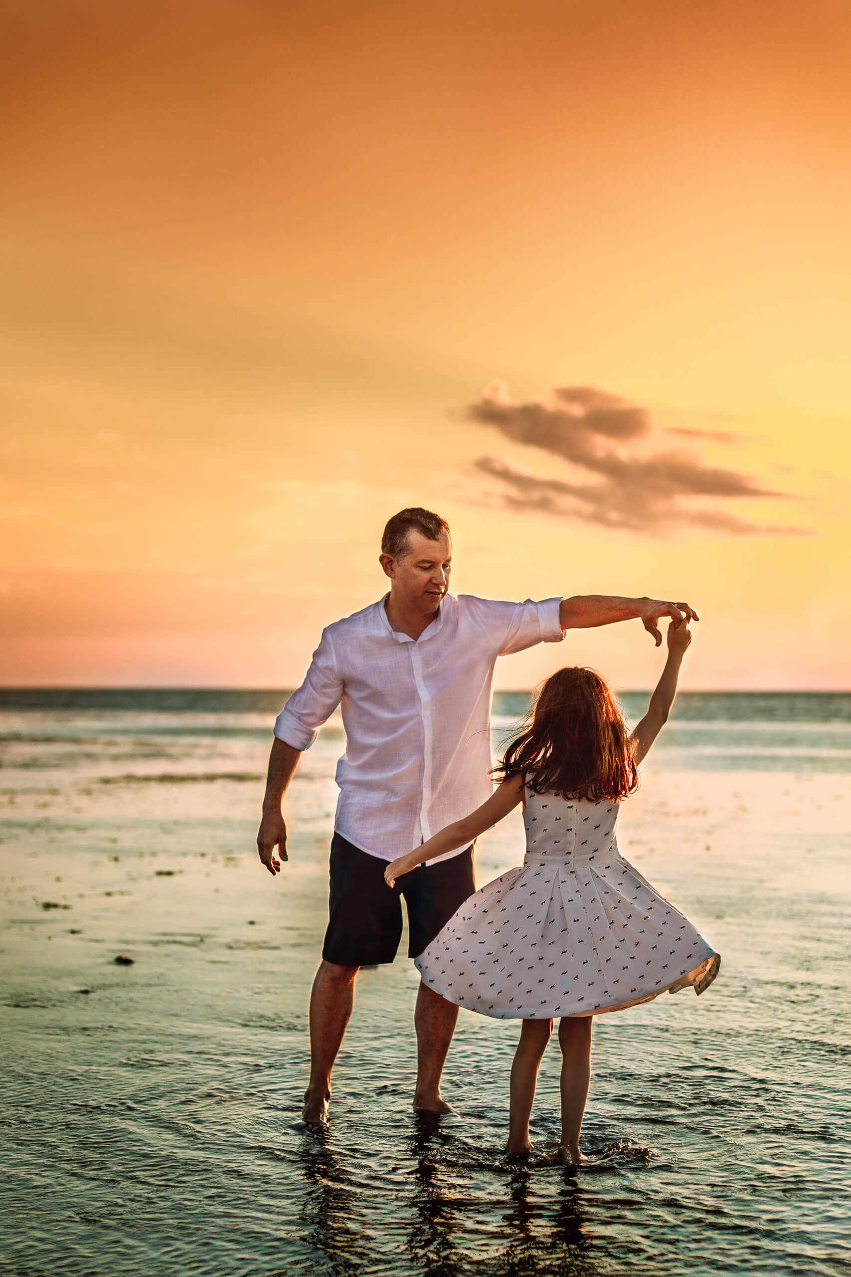 Beach Photo Sessions - dad and daughter dancing - Andre Toro Photography - Cape Cod